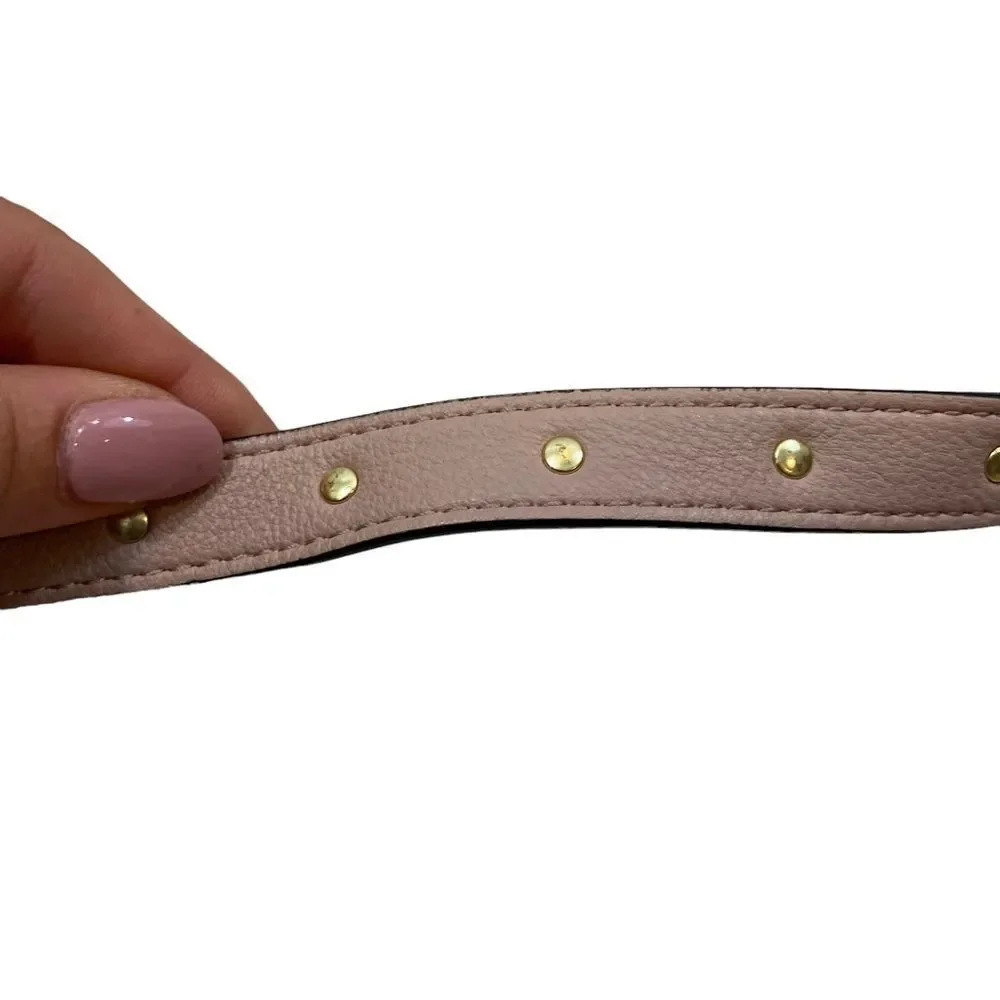 Victorias Secret Blush Pink Faux Leather Crossbody‎ with Gold Studs